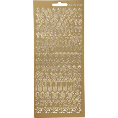Produktbild von folienaufkleber Alphabet 170 Gold