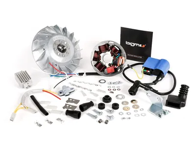 Immagine prodotto di Set accensione BGM 12V Touring elettronico per Vespa Largeframe (1957-1977, cono a punta)