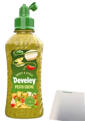 Produktbild von Develey Pesto Creme vegan (225ml Flasche) + usy Block