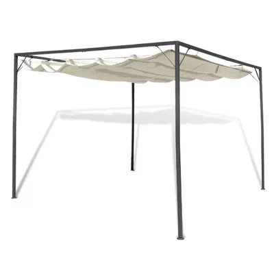Image de vidaXL Pavillon de jardin avec toit escamotable
