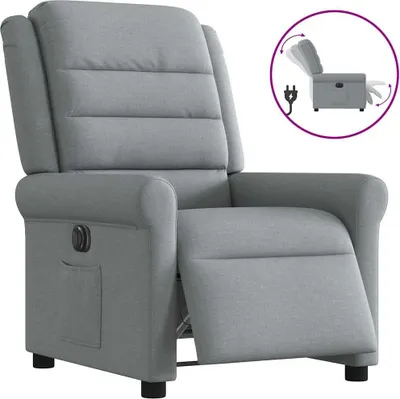 Produktbild von Hochwertig Relaxsessel Elektrisch Hellgrau Stoff 3303294