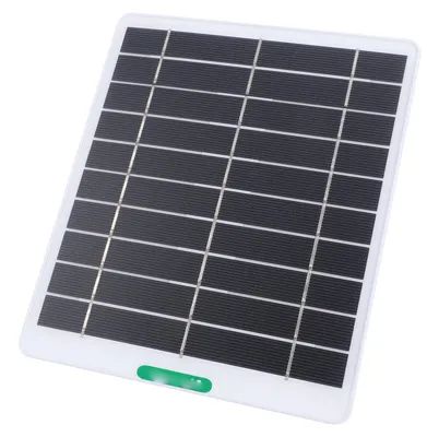 Obrázok produktu pre Solárna nabíjačka pre kamerový zvonček, 5 W, 5 V, monokryštalický kremík, prenosná nabíjačka so solárnym panelom pre videozvonček, biela