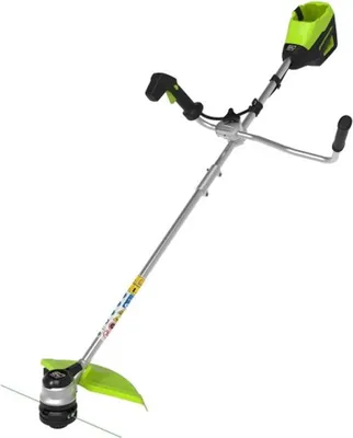 Image de Greenworks GD60BCB - Coupe-gazon - 40 cm - Cordon en nylon - Poignée en U - 2 mm - Noir - Vert - Argent