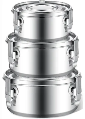 Image de Omgoods - Conteneurs de conservation des aliments 650 ml, 1000 ml, 1600 ml - Étanches et réutilisables