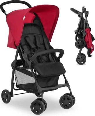 Produktbild von Hauck Sport Kinderwagen - roter Kinderwagen mit schwenkbaren Vorderrädern