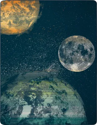Produktbild von Biederlack Plaid mit Zierstich Young & Fancy  Cosmos Größe 150 x 200