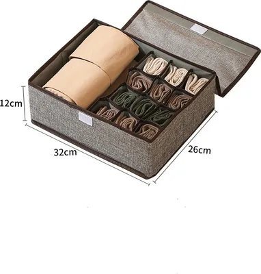 Produktbild von INF 3-in-1 Unterwäsche Organizer Box - Faltbare Schubladenteiler