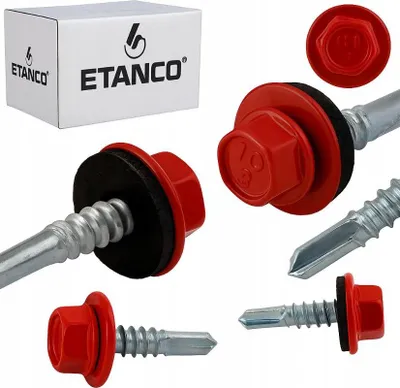 Immagine prodotto di Viti autofilettanti ETANCO GT5 metallo - metallo 5,5 x 25 mm RAL 3000 250 pz.