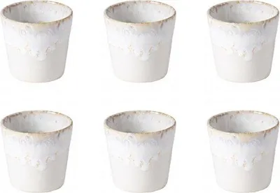 Image de Tasses Costa Nova Grespresso Lungo – Lot de 6 – Blanc – Tasses à café de 7,5 cm
