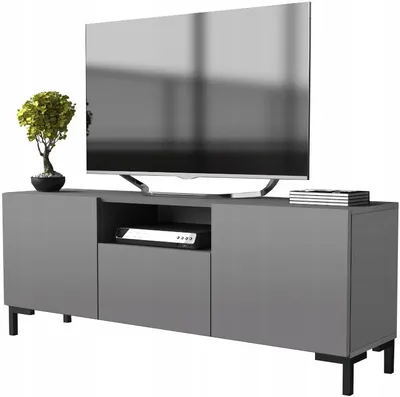 Produktbild von TV-Kommode 150 cm grau matt stehend oder hängend