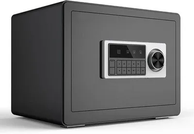 Productafbeelding van Kleine Kluis - Veiligheidsbox Codekluis - Waardevolle Spullen Beveiligen - Dubbele Openingsmethode - 25 cm - Zwart