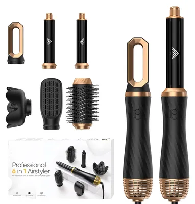 Obrázek produktu pro 6-in-1 styler na vlasy s různými nástavci