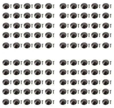 Obrázek produktu pro Sada 100 nýtů s houbovitou hlavou, 25 mm, DIY, pocínované železo, kuželové hroty a nýty, nýty s houbovitou hlavou pro opravu kůže, šedé