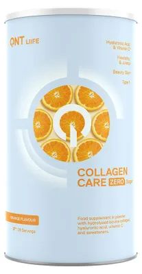 Produktbild von QNT Collagen Care Zero Sugar (390g) Orange - Eiweiße - Kollagen