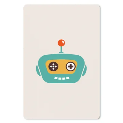 Produktbild von MuchoWow® Mauspad Mousepad Roboter - Gesicht - Antenne - Technik - Junge - Kind 40x60 cm - Mousepads - Maus Mat - Pad - Mausunterlage - Schreibtisch Accesoire