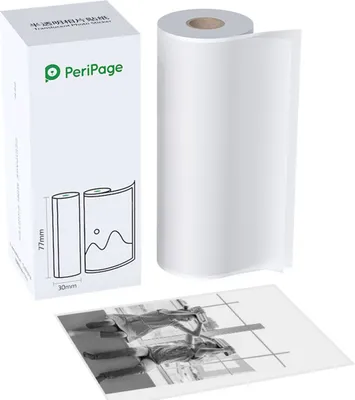 Obrázek produktu pro PeriPage 77 x 30 mm průsvitná fotografická samolepka termopapír bez BPA lepicí papír voděodolný olejivzdorný třecí odolný pro kapesní termotiskárnu PeriPage A9 / A9s / A9 Pro / A9 Max / A9s Max Mini BT