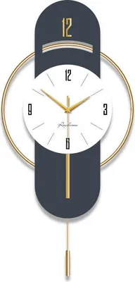 Immagine prodotto di SensaHome, orologio a pendolo da parete Valencia – Elegante orologio moderno – grande dimensioni – diametro 84 cm – blu scuro