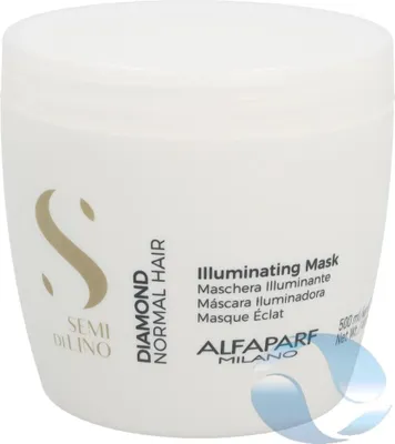 Produktbild von Alfaparf Milano Semi Di Lino Diamond Illuminating Mask pflegende Haarmaske für den Haarglanz 500 ml