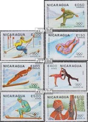 Produktbild von Briefmarken Nicaragua 1983 Mi 2417-2423 (kompl.Ausg.) postfrisch Olympische Winterspiele 1984, Sarajevo