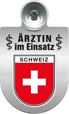 Produktbild von Einsatzschild Windschutzscheibe incl. Saugnapf - Ärztin im Einsatz - 309479 Color - Region Schweiz