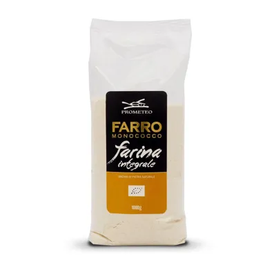 Produktbild von Prometeo Mehl 1 kg Vollkornmehl aus Ökologischem Einkorn