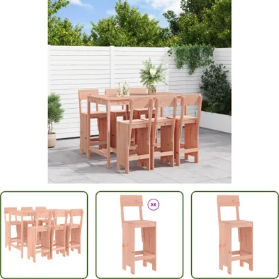 Produktbild von The Living Store 7-tlg. Gartenbar-Set Massivholz Douglasie