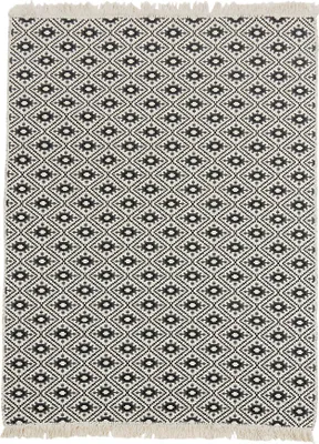 Produktbild von Korfu Flachgewebe Teppich Baumwolle-Polyester, waschmaschinenfest, mit Fransen
