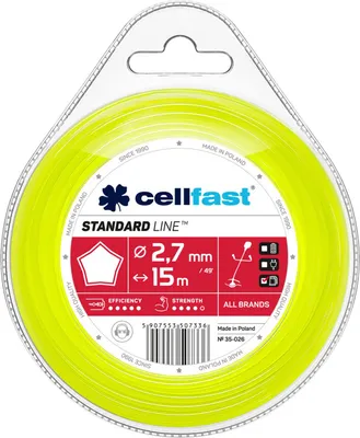 Image de Fil Débroussailleuse étoile 2.7mm Coupe Précise Et Durable Pour Herbes Denses. - Cellfast