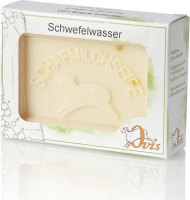 Produktbild von Ovis Schafmilchseife Naturprodukte Schwefelwasser Verpackt 100g