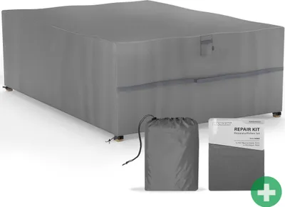 Produktbild von SANZARO Gartenmöbel Abdeckung für Sitzgruppen Winterfest - 600D Oxford Gewebe 320g, Wasserdichte Abdeckhaube für Outdoor Möbelsets 280x204x90cm