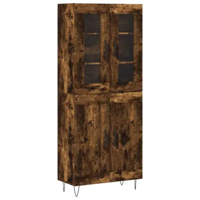 Zdjęcie produktu dla Witrynka przydymiony dąb 69,5x34x180 cm materiał drewnopochodny