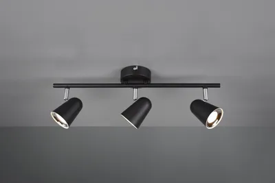 Obrázek produktu pro TRIO reality R82123132 TOULOUSE Stropné svietidlo 480mm LED 3X3W/3x400lm 3000K Matná ?ierna