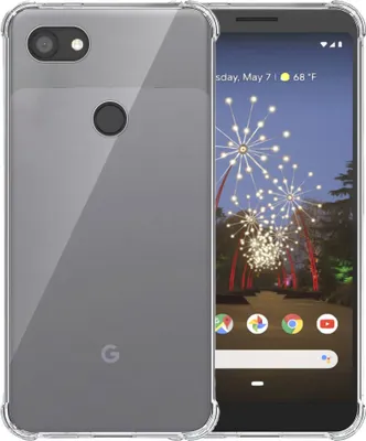 Produktbild von Handyhülle passend für Google Pixel 3A XL Transparent - Stoßfeste TPU Silikonhülle mit Bumper Transparent - Smartphonics