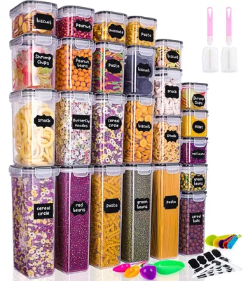 Image de Solidchoice - Ensemble de 25 boîtes de rangement - Contenants hermétiques pour la cuisine et les aliments