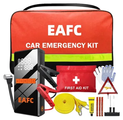 Image de Trousse de secours, démarrage de secours, réparation de pneus, kit de secours