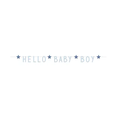 Produktbild von Ootje Kadootje Glitter Stars Glückwunschgirlande Blue | Babyzimmer Dekoration