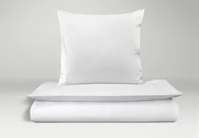 Produktbild von Andropol Bettwäsche Set Baumwollsatin Weiß Streifen 150x220