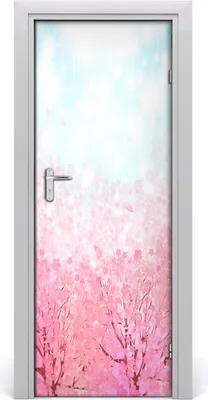 Produktbild von Tulup Türaufkleber 75x205 cm Dekorative Aufkleber Selbstklebend Wasserdichte Tapete Abnehmbar Schlafzimmer Wohnzimmer Wohnkultur - Kirschblüten