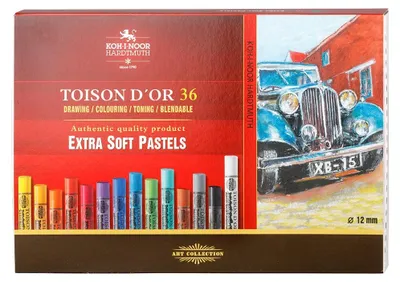 Produktbild von runde extra weiche Softpastellkreide im 36er Pack