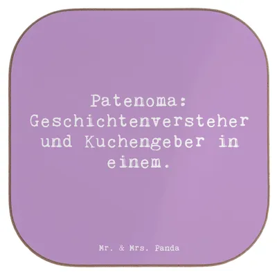 Produktbild von Mr. & Mrs. Panda Tassenuntersetzer Spruch Patenoma - Lavendeltraum - Geschenk, Tischuntersetzer, handgemacht, Untersetzer Gläser, gläseruntersetzer, Coaster, Großmutter