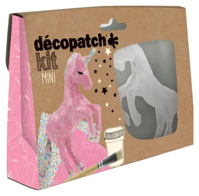 Produktbild von Décopatch kit MINI Einhorn zum selbstgestalten