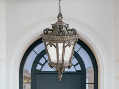 Produktbild von Große LED Außenpendelleuchte, antike Outdoor Hängelaterne, Terrassenbeleuchtung