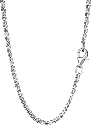 Produktbild von Halskette 42cm Panzerkette diamantiert 925 Silber Collier 2,8mm breit Kette fein