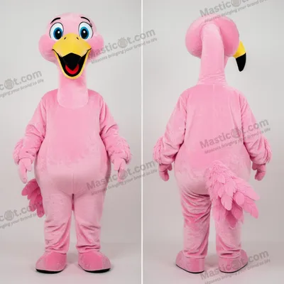Produktbild von Pastellrosa, MASTICOT fröhlicher Flamingo-Maskottchen