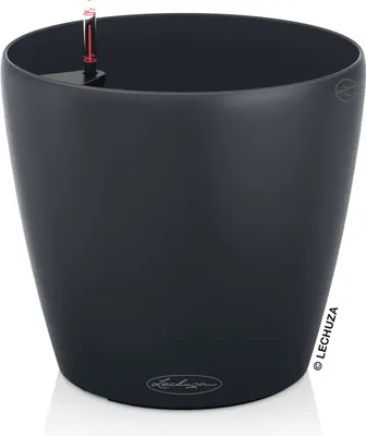 Produktbild von LECHUZA-Pflanzgefäß CLASSICO Color 35 Schiefergrau | Pflanzgefäß mit Bewässerungssystem | matte Oberfläche | Ø 34,5 x 32,5 cm | 13224