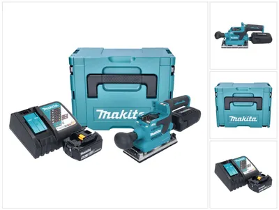 Image de Makita DBO 382 RM1J Ponceuse vibrante sans fil 18 V 93 x 185 mm Brushless + 1x batterie 4,0 Ah + chargeur + Makpac