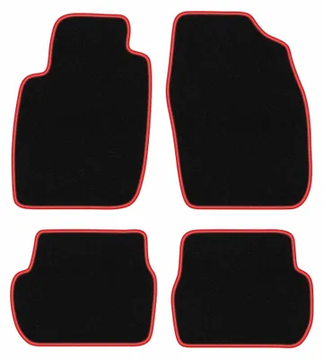 Imagen del producto de Alfombrillas de moqueta para Toyota Starlet P9 1996-1999 (hatchback) – juego de 4 piezas, /rojo, a medida – Wielganizator CARLUX