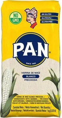 Produktbild von P.A.N. weißes helles Maismehl, vorgekocht 1kg | Harina De Maiz | Glutenfrei, Non-GMO