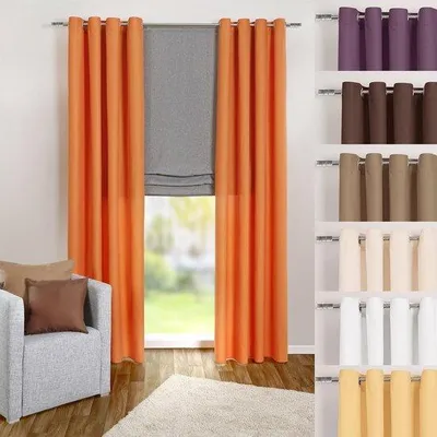 Produktbild von Famanu Dekoschal orange uni lichtdurchlässig - HxB 245x140 cm