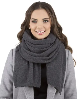 Image de Vivisence ladies winter scarf warm and cosy neck cover for winter and autumn warm thick scarf, classic winter scarf for women,  EU, dark grey, one size fits all